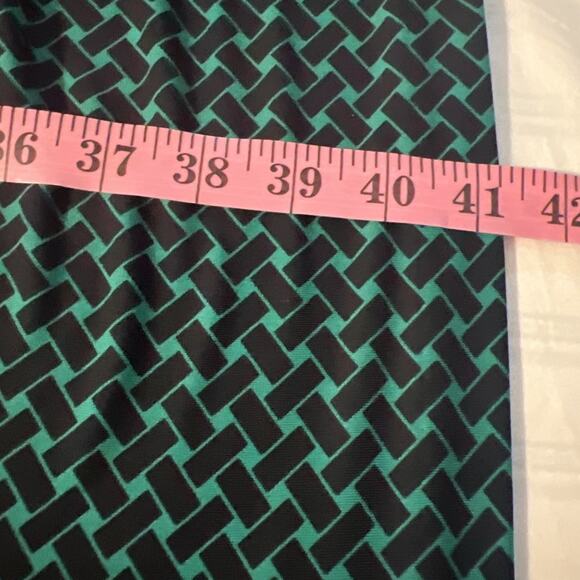 Talbots Womens Printed Shift Dress Size Medium Blue Green Classic Office Career - Picture 9 of 9